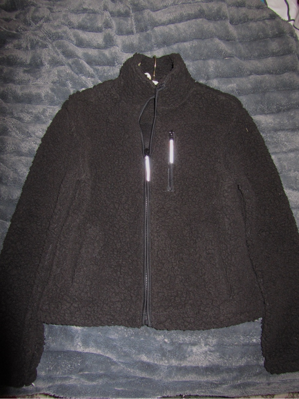 Garage Black Fleece Zip-Up Jacket